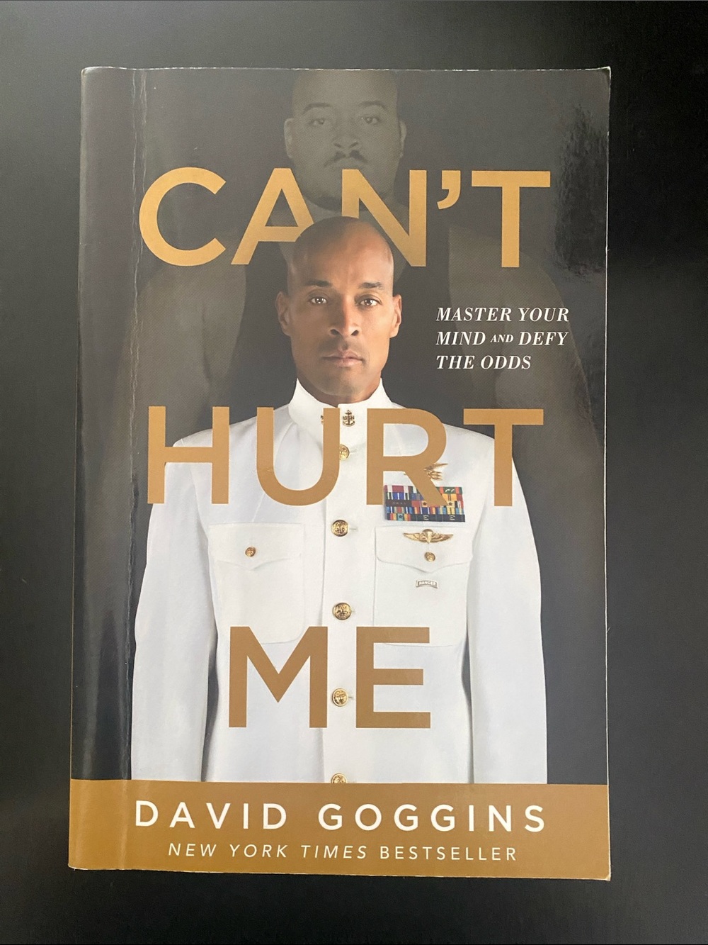 Can't Hurt Me by David Goggins — White & Gold Hardcover/ Paperback Cover